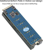 M.2 to SATA Adapter [6-Port], RIITOP M2 NVMe to SATA 3.0 Card with ASM1166 Chipset for SSD/HDD up to 6Gbps,Come with Heatsink