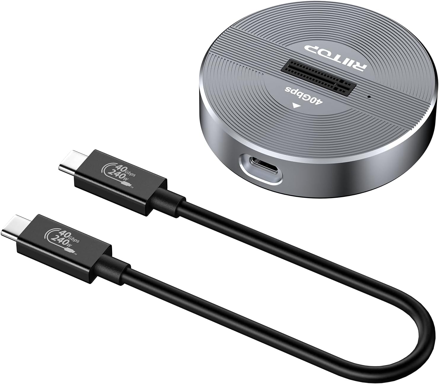 40 Gbps Data Transfer GRAUGEAR USB 4 SSD Dockingstation – 40 Gbps M.2 NVMe Extern Met Koelventilator – Thunderbolt 4 Compatibel USB 4 SSD Dock 40 Gbps
