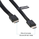 Oculink Cable [3.3ft], PCIe 4.0 SF-8611 to SF-8611 4i Flat OCuLink Cord for Oculink eGPU onexGPU
