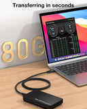 RIITOP 80Gbps USB C for Thunderbolt 5 Cable [3.3FT], Short USB-C to C Monitor Cord up to 8K@60Hz Video 240W PD Lightning-Fast Charging Compatible with Thunderbolt 4/3/USB4 V2 for Docking eGPU
