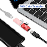 RIITOP USB 4 Extender 90 Degree Adapter USB C Right Angle Male to Female Connector 40Gbps 240W PD Charging Compatile with Thunderbolt 4 for MacBook Pro, Tablet, ROG Ally, Steam Deck and More