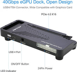 RIITOP 40Gpbs eGPU Enclosure USB4.0 Compatible with Thunderbolt 4 External GPU Dock for PCIe 4.0 X16 Graphics Card
