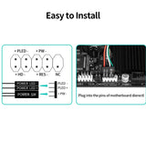 PC Power Button, Desktop Power Button PC External Power Switch ON Off LED PC Power Supply Button SW Extension for Computer Motherboard 6FT