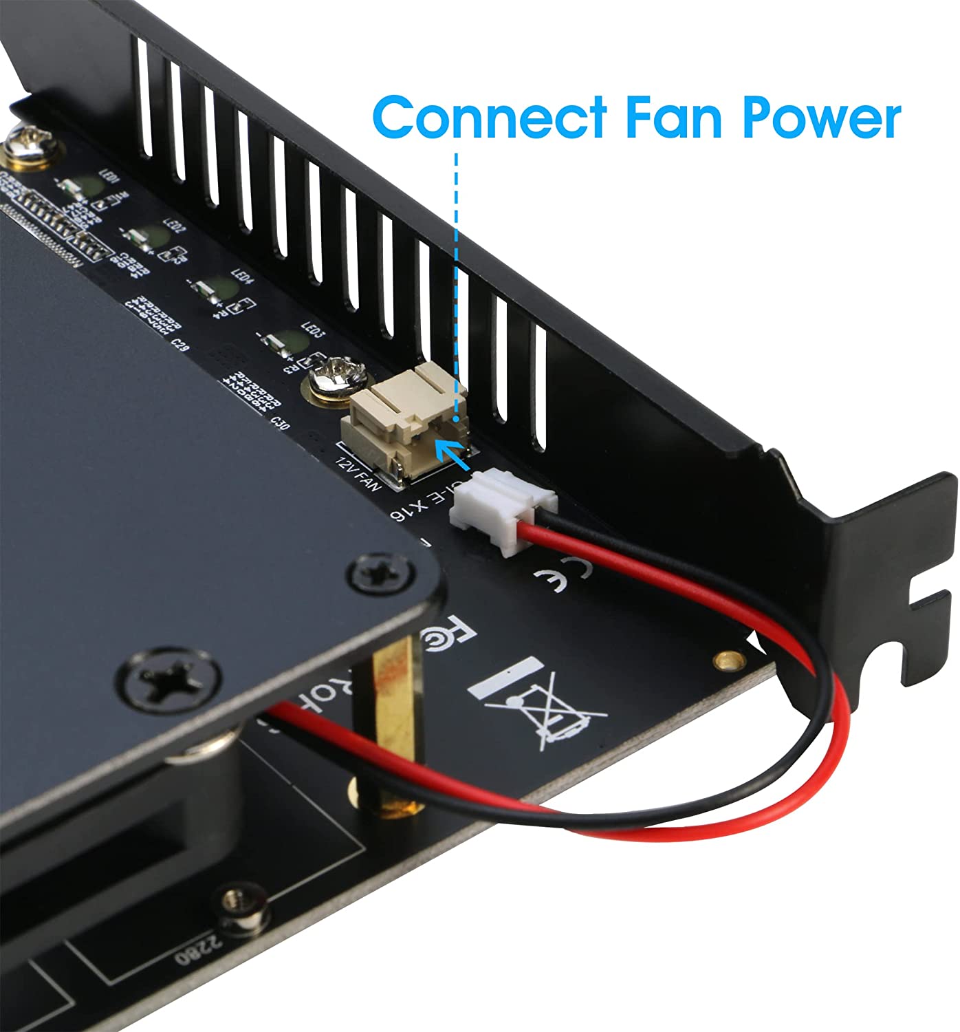 Adaptateur PCI Express vers 4 ports NGFF M.2 Key-B pour carte Adaptateur PCI Express vers 4 ports NGFF M.2 Key-B pour carte