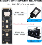 NVMe to Oculink SFF-8612 Adapter, RIITOP M.2 NVMe PCIe 4.0 x4 to OCuLink SFF-8611 4i Host Adapter for eGPU and SSD