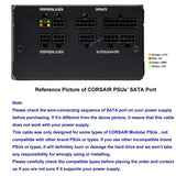 SATA Power Cable for Corsair PSUs, 6 Pin to 3X 15 Pin SATA Hard Drive Power Adapter Splitter for BTC Mining Riser Card 15.7-in(40cm)