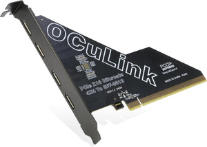 PCIe to Oculink SFF-8612 Adapter SFF-8611 External Graphics Card for GPU Dock, eGPU, NVMe SSD (PCIe x16 to Oculink) 4 Ports