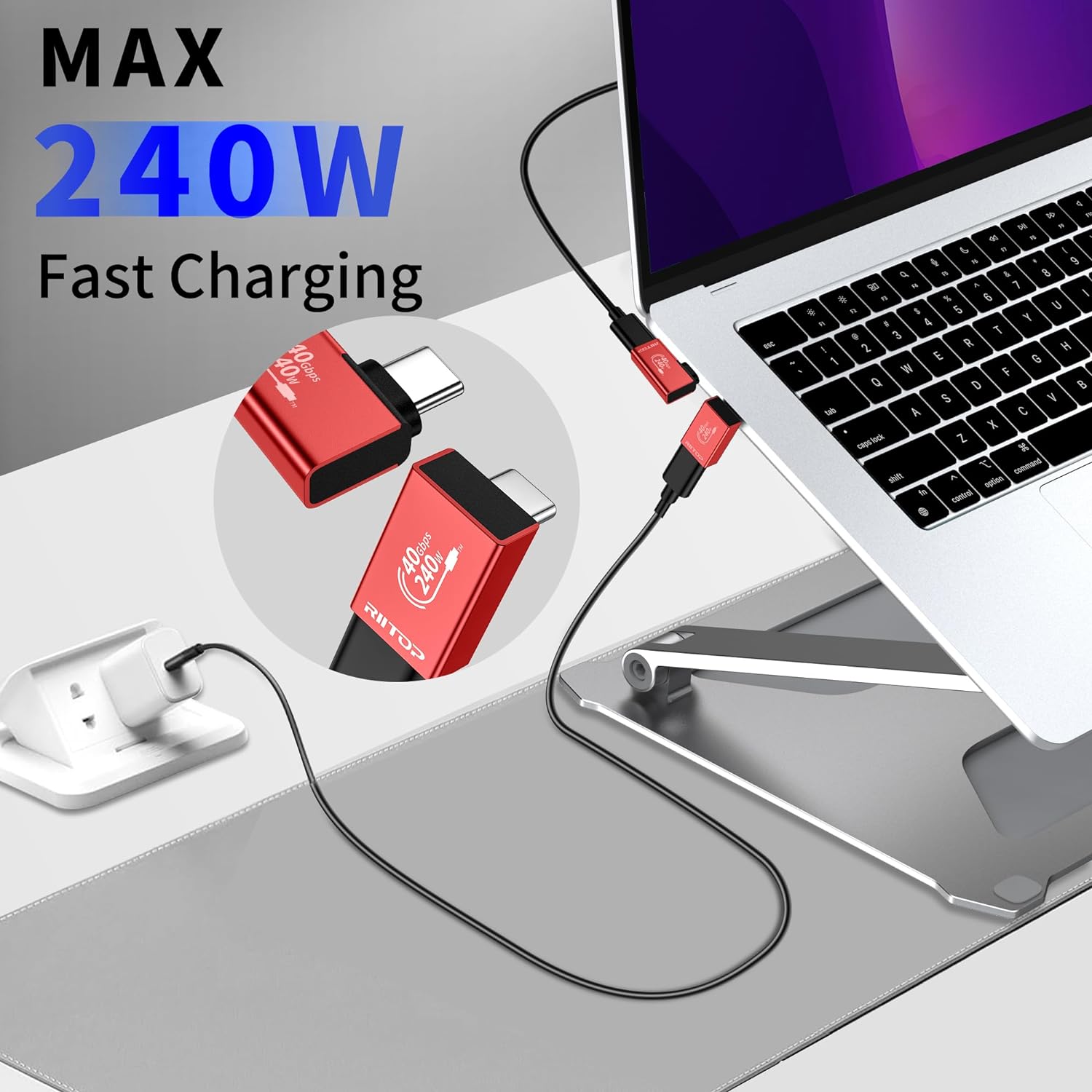 Up / Down USB4 Type-C 100W Fast Charging Data Extender Adapter Up / Down USB4 Type-C 100W Fast Charging Data Extender Adapter