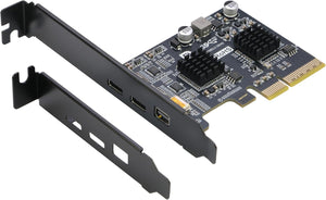 PCIe to USB C Expansion Card [10Gbps], RIITOP PCIe 3.0 x4 and Mini Displayport (Input) to USB 3.2 Gen2 Type-C 10Gbps Video Card