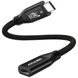 RIITOP 80Gbps USB C Extension Cable for Thunderbolt 5 [1.64FT], Short USB-C Male to Female Cord up to 8K@60Hz Video 240W PD Fast Charging Compatible with Thunderbolt 4/3/USB4 V2 Extender