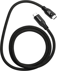 RIITOP 80Gbps USB C for Thunderbolt 5 Cable [3.3FT], Short USB-C to C Monitor Cord up to 8K@60Hz Video 240W PD Lightning-Fast Charging Compatible with Thunderbolt 4/3/USB4 V2 for Docking eGPU