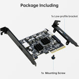 USB 3.1 PCIe Card, RIITOP PCI-e 3.0 to USB3.2 Gen1 Adapter (10Gbps) Expands to 20Pin + Type-E + 1xUSB 3.0 + 1x USB C