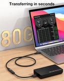 RIITOP 80Gbps USB C Extension Cable for Thunderbolt 5 [1.64FT], Short USB-C Male to Female Cord up to 8K@60Hz Video 240W PD Fast Charging Compatible with Thunderbolt 4/3/USB4 V2 Extender