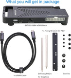 RIITOP 40Gpbs eGPU Enclosure USB4.0 Compatible with Thunderbolt 4 External GPU Dock for PCIe 4.0 X16 Graphics Card