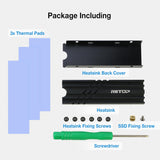 M.2 SSD Heatsink, RIITOP NVMe Cooler for M2 NVMe or SATA-Based 2280 SSD