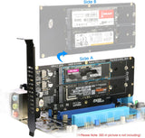 RIITOP Quad PCIe NVMe Adapter, PCIe 4.0 x16 to 4Ports M.2 NVMe Converter Card for 2U Support NVMe SSD in Size 22110/2280/2260/2242 (PCI-e Bifurcation Required)