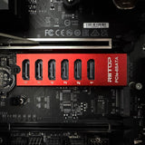 M.2 to SATA Adapter [6-Port], RIITOP M2 NVMe to SATA 3.0 Card with ASM1166 Chipset for SSD/HDD up to 6Gbps,Come with Heatsink