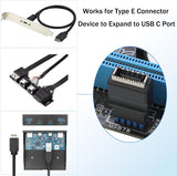 RIITOP USB 2.0 to USB 3.2 gen 1 Header Adapter, 9Pin to USB C Type-E Internal Motherboard Converter for Front Panel Connector