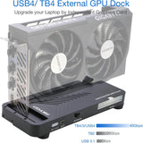RIITOP 40Gpbs eGPU Enclosure USB4.0 Compatible with Thunderbolt 4 External GPU Dock for PCIe 4.0 X16 Graphics Card
