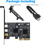 PCIe to USB C Expansion Card [10Gbps], RIITOP PCIe 3.0 x4 and Mini Displayport (Input) to USB 3.2 Gen2 Type-C 10Gbps Video Card