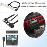 RIITOP USB 3.0 to USB 3.2 Gen 2 Header Adapter, Motherboard USB3.0 20Pin to USB C Type-E Internal Front Panel Connector
