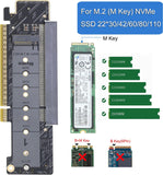 Dual NVMe PCIe Adapter, PCIe 5.0 X16 to Dual M.2 NVMe and 1x More PCIe x16 (x8 Signal) Adapter for 22110/2280/2260/2242/2230 M.2 NVMe SSD (PCI-e Bifurcation Required)