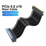 RIITOP PCIE 5.0 Riser Cable 30CM for RTX5090 RTX4090 RX9070 RX7900, Compatible with PCIe 5.0/4.0 GPUs, 90 Degree Right Angle for Vertical GPU Mount, 30cm / 11.8inch