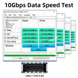 Dual Port 10Gbps Type-E USB 3.1 Front Panel Socket to NVME M-Key M.2 Express Card Adapter for Motherboard, RIITOP Type-E to NVMe Adapter 10Gbps