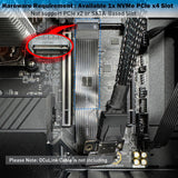 NVMe to Oculink Adapter (20cm), M.2 NVMe PCIe 4.0 x4 to OCuLink SFF-8611 4i Host Adapter Speed up to 64Gbps for eGPU and SSD