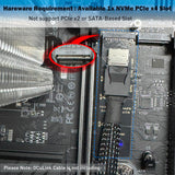 NVMe to Oculink SFF-8612 Adapter, RIITOP M.2 NVMe PCIe 4.0 x4 to OCuLink SFF-8611 4i Host Adapter for eGPU and SSD