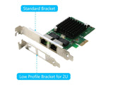 10/100/1000Mbps Gigabit Ethernet PCI Express NIC Network Card, with Intel 82575 Controller, Ethernet Server Converged Network Adapter, Dual RJ-45 Port, Support Windows Server/Freebsd/VMware/SLSE