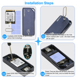 M.2 2230 NVMe Enclsoure 20Gbps, RIITOP NVMe to USB3.2 Gen2X2 Reader Mini M.2 SSD Case only for NVMe M Key SSD Size 22x30mm