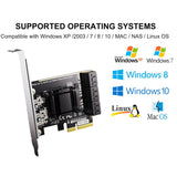 PCIe SATA Card Adapter, RIITOP 6 Port SATA 3.0 PCI-e Expansion Card Adapter Converter ASM1166 Chipset Support SATA 6G RAID0 RAID1 AHCI SPAN
