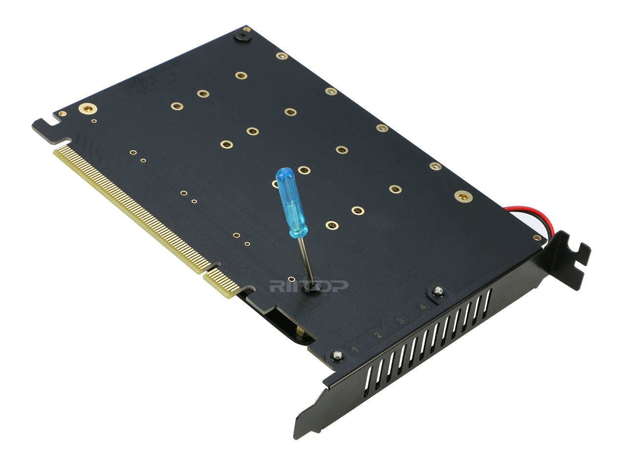 M.2 SSD Naar PCIe X16 RIITOP Dual M.2 NVMe SSD Auf PCIe Express 3.1 X8 X16 Kartenadapter, Unterstützung M-Key M.2 NVMe SSD 22110/2280/2260/2242/2230 NVMe Naar PCIe Adapter