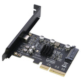 PCI-e USB C Expansion Card Adapter 20Gbps, RIITOP PCI-e Express 4X to USB 3.2 Gen2 Type-C 20Gbps Card Adapter for Desktop PC,with Low Profile Bracket
