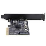 PCI-e USB C Expansion Card Adapter 20Gbps, RIITOP PCI-e Express 4X to USB 3.2 Gen2 Type-C 20Gbps Card Adapter for Desktop PC,with Low Profile Bracket