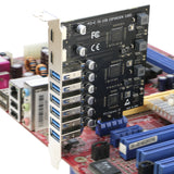 PCI-E to 8 Port USB 3.0 (2xUSB-C, 6x USB-A ) Expansion Card 5Gbps,External PCI Express USB3.0 Adapter Card For Desktop PC PCI-e 1x, Support Windows 11/10/8/7/XP