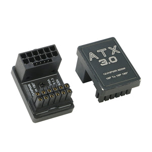 12VHPWR 180 Degree Angled Adapter: Aluminum ATX 3.0 16 Pin GPU Power Connector 600W Pcie5.0 Power Adapter for 12+4pin RTX 3090Ti 4070Ti 4080 4090 Graphic Card GPU (Type A, 2 Pack)