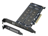 Dual 2X NVME M Key M.2 to PCIE Express 3.0 Gen3 X8 X16 RAID Card VROC Raid0 Hyper Adapter (PCIe Bifurcation needed!)