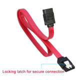 RIITOP SATA Cable 6Gb Straight Data Cable with Locking Latch for HDD/SSD/CD and DVD Drives (4 Pack 20 Inch) SATA III Cable in Red