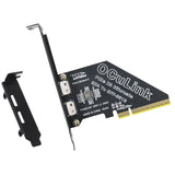 PCIe 4.0 x8 128Gbps to OCuLink SFF-8612 SFF-8611 Adapter External Graphics Card for GPU Dock, eGPU, NVMe SSD