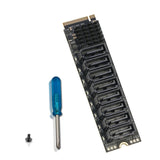 M.2 to SATA Adapter 8 Port, NVMe M Key M.2 to SATA3.0 Card 6Gbps, ASMedia ASM1166 Chip, Support SSD and HDD for Desktop PC with LED Indicator, Tools Included