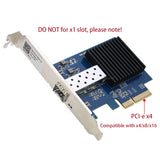 10Gb PCI-E x4 NIC Network Card, Single SFP+ Port, with Realtek 8127 Controller, Ethernet LAN Adapter Support Windows Server/Linux/VMware, Come with Low Profile Bracket