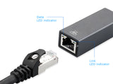 USB Network Adapter 10/100/1000Mbps in Grey Aluminum Design, RIITOP USB 3.0 to 1000M Gigabit Netowrk Card