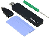 M.2 to USB Enclosure, RIITOP M2 SSD to USB 3.1 (Type-A) Reader with Case Compatible with Both NVMe (PCI-e) & NGFF B+M Key (SATA) SSD [Upgraded]