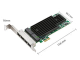 PCI-e to Quad Ethernet Card PCI Express to 4 Ports 1000M Gigabit LAN Adapter Controller [PCIE1000M-4P]