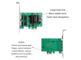 Dual Port PCI-e Gigabit Ethernet Card 1000M Network Adapter, 2 Ports RJ45 10/100/1000M For Desktop PC Computer