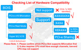 Quad NVMe PCIe Adapter, RIITOP 4 Ports M.2 NVMe SSD to PCI-e 4.0/3.0 x16 Card with Fan Support 2280/2260/2242/2230 NVMe SSD (PCI-e Bifurcation Required)