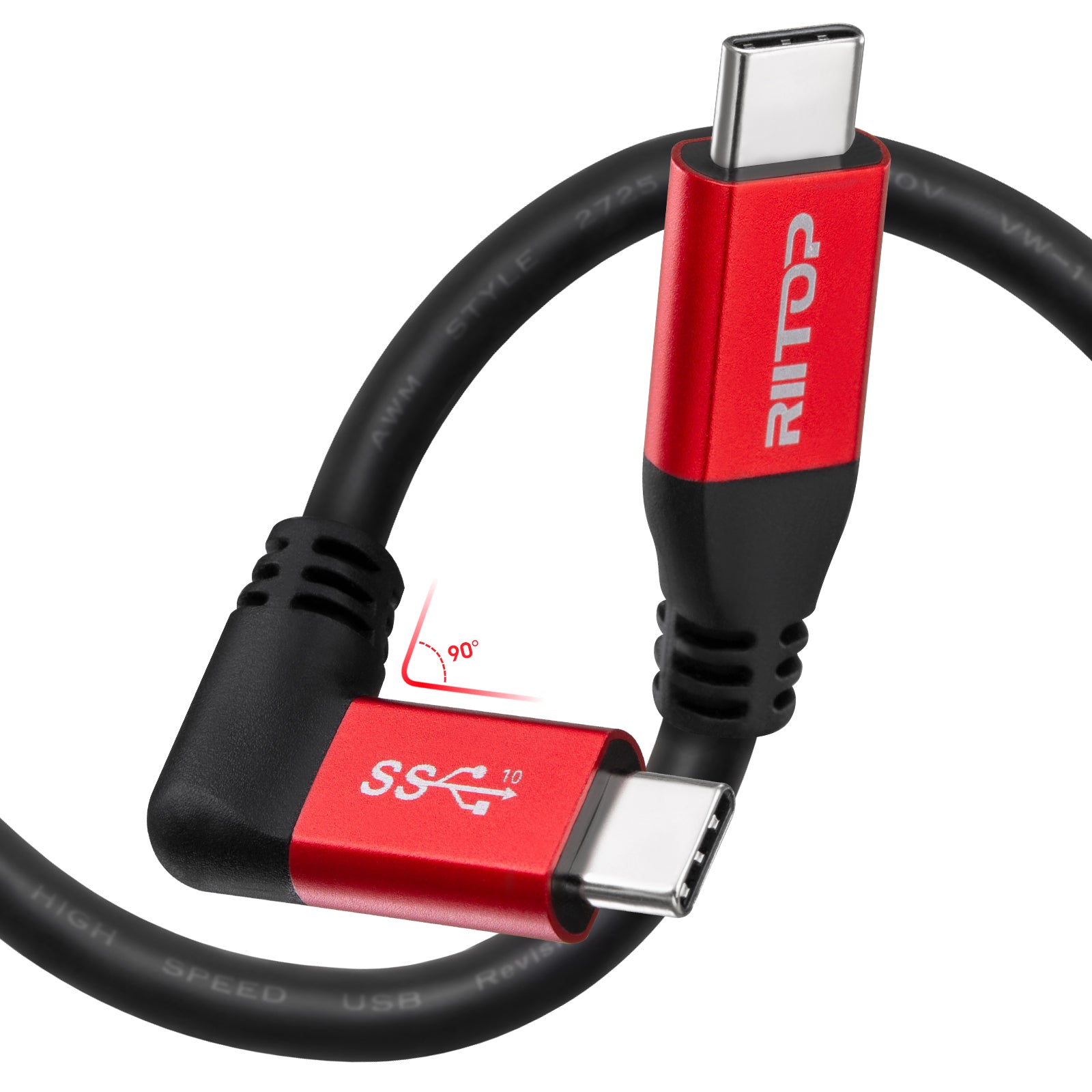 Wat leuk modder Knuppel USB C to C Cable 100W PD Charging [10FT], RIITOP USB 3.1 Type-C Cable