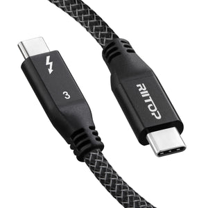 RIITOP Thunderbolt 3 Cable Cord 40Gbps TB3 Supports 100W (20V, 5A) Charging, 3.3ft 1m, USB C Compatible Thunderbolt 3 Certified